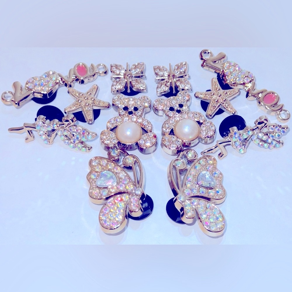 12 Rhinestone Croc Charms Shoe Charm Disney Croc Charms